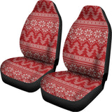 Christmas Festive Knitted Pattern Print Universal Fit Car Seat Covers 102422