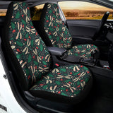 Christmas Floral Dragonfly Pattern Print Universal Fit Car Seat Covers 102422