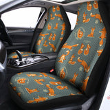 Christmas Fox Pattern Print Universal Fit Car Seat Covers 102422