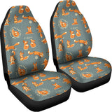 Christmas Fox Pattern Print Universal Fit Car Seat Covers 102422
