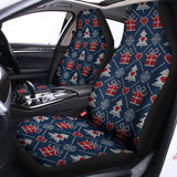 Christmas Gift Knitted Pattern Print Universal Fit Car Seat Covers 102422