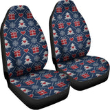 Christmas Gift Knitted Pattern Print Universal Fit Car Seat Covers 102422