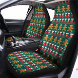 Christmas Gingerbread Man Pattern Print Universal Fit Car Seat Covers 102422