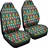 Christmas Gingerbread Man Pattern Print Universal Fit Car Seat Covers 102422