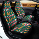 Christmas Gingerbread Man Pattern Print Universal Fit Car Seat Covers 102422