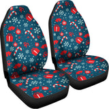 Christmas Holiday Elements Pattern Print Universal Fit Car Seat Covers 102422