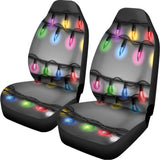 Christmas Holiday Lights Print Universal Fit Car Seat Covers 102422