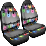 Christmas Holiday Lights Print Universal Fit Car Seat Covers 102422
