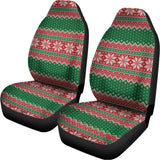 Christmas Knitted Pattern Print Universal Fit Car Seat Covers 102422