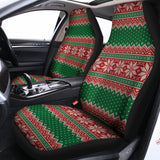 Christmas Knitted Pattern Print Universal Fit Car Seat Covers 102422