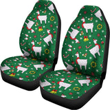 Christmas Llama Pattern Print Universal Fit Car Seat Covers 102422