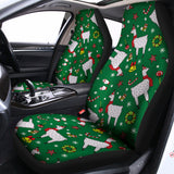 Christmas Llama Pattern Print Universal Fit Car Seat Covers 102422