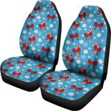 Christmas Party Knitted Pattern Print Universal Fit Car Seat Covers 102422