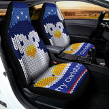 Christmas Penguin Knitted Print Universal Fit Car Seat Covers 102422