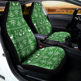Christmas Pot Leaf Pattern Print Universal Fit Car Seat Covers 102422
