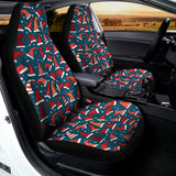 Christmas Santa Hats Pattern Print Universal Fit Car Seat Covers 102422