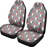 Christmas Santa Penguin Pattern Print Universal Fit Car Seat Covers 102422