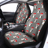 Christmas Santa Penguin Pattern Print Universal Fit Car Seat Covers 102422
