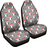 Christmas Santa Penguin Pattern Print Universal Fit Car Seat Covers 102422