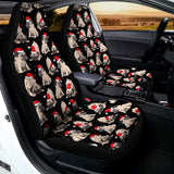 Christmas Santa Pug Pattern Print Universal Fit Car Seat Covers 102422