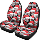 Christmas Santa Skull Pattern Print Universal Fit Car Seat Covers 102422