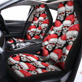 Christmas Santa Skull Pattern Print Universal Fit Car Seat Covers 102422