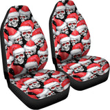 Christmas Santa Skull Pattern Print Universal Fit Car Seat Covers 102422