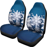 Christmas Snowflake Print Universal Fit Car Seat Covers 102422