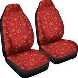 Christmas Snowflakes And Stars Print Universal Fit Car Seat Covers 102422