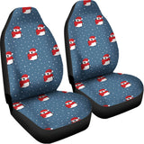 Christmas Snowy Penguin Pattern Print Universal Fit Car Seat Covers 102422