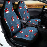 Christmas Snowy Penguin Pattern Print Universal Fit Car Seat Covers 102422