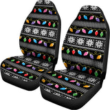 Christmas Tree Lights Print Universal Fit Car Seat Covers 102422