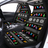 Christmas Tree Lights Print Universal Fit Car Seat Covers 102422