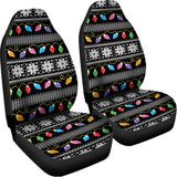 Christmas Tree Lights Print Universal Fit Car Seat Covers 102422