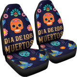 Cinco de Mayo Day Of The Dead Print Universal Fit Car Seat Covers 102422