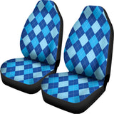 Classic Blue Argyle Pattern Print Universal Fit Car Seat Covers 102422