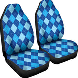 Classic Blue Argyle Pattern Print Universal Fit Car Seat Covers 102422
