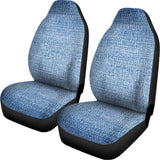 Classic Blue Denim Jeans Print Universal Fit Car Seat Covers 102422