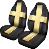 Classic Golden Cross Print Universal Fit Car Seat Covers 102422