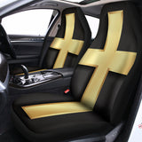 Classic Golden Cross Print Universal Fit Car Seat Covers 102422