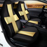 Classic Golden Cross Print Universal Fit Car Seat Covers 102422