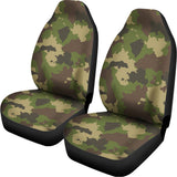 Classic Green Camouflage Print Universal Fit Car Seat Covers 102422