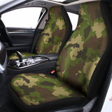 Classic Green Camouflage Print Universal Fit Car Seat Covers 102422