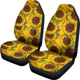 Classic Vintage Sunflower Pattern Print Universal Fit Car Seat Covers 102422