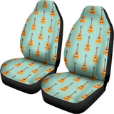 Classical Guitar Pattern Print Universal Fit Car Seat Covers 102422
