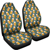 Clover And Beer St. Patrick's Day Print Universal Fit Car Seat Covers 102422