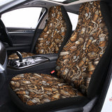 Coffee And Dessert Drawing Pattern Print Universal Fit Car Seat Covers 102422