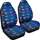 Colorful Baby Sharks Pattern Print Universal Fit Car Seat Covers 102422