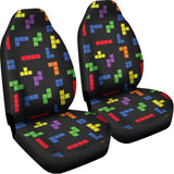 Colorful Block Puzzle Game Pattern Print Universal Fit Car Seat Covers 102422