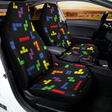 Colorful Block Puzzle Game Pattern Print Universal Fit Car Seat Covers 102422